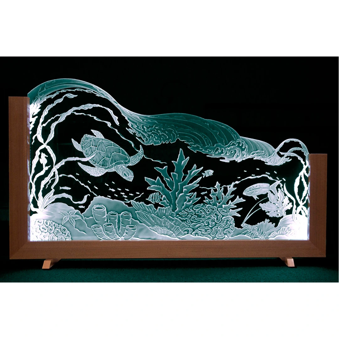 butterfly etched glass